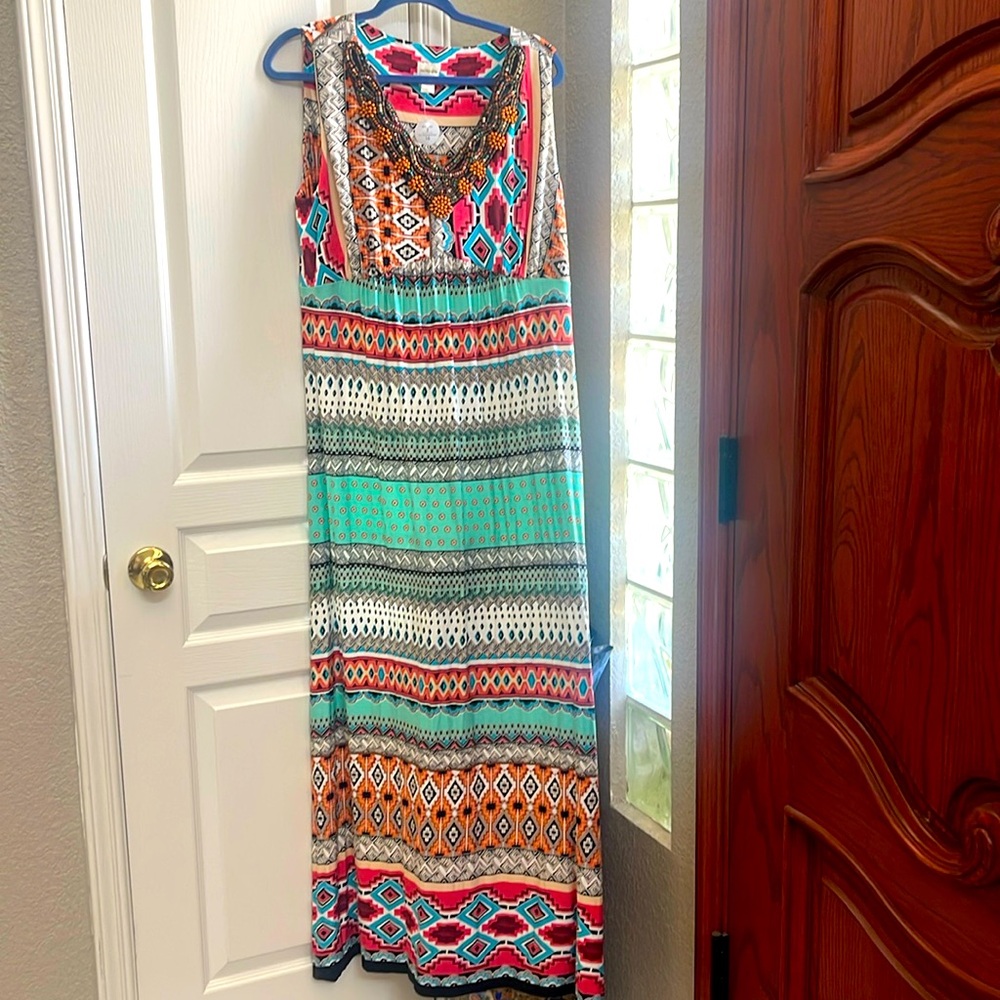 CHICO BEADED MAXIE DRESS
